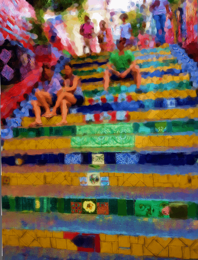 Escadaria Selaron in der Nähe von Lapa Rio de Janeiro